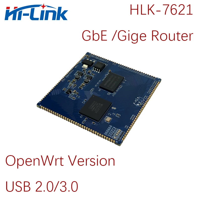 Free Shipping 2pcs/lot HLK-7621 Gigabit GbE 1000Mbps Router Module Openwrt Firmware DDR2 256Mbytes with MT7621A Chip PCIE Port |