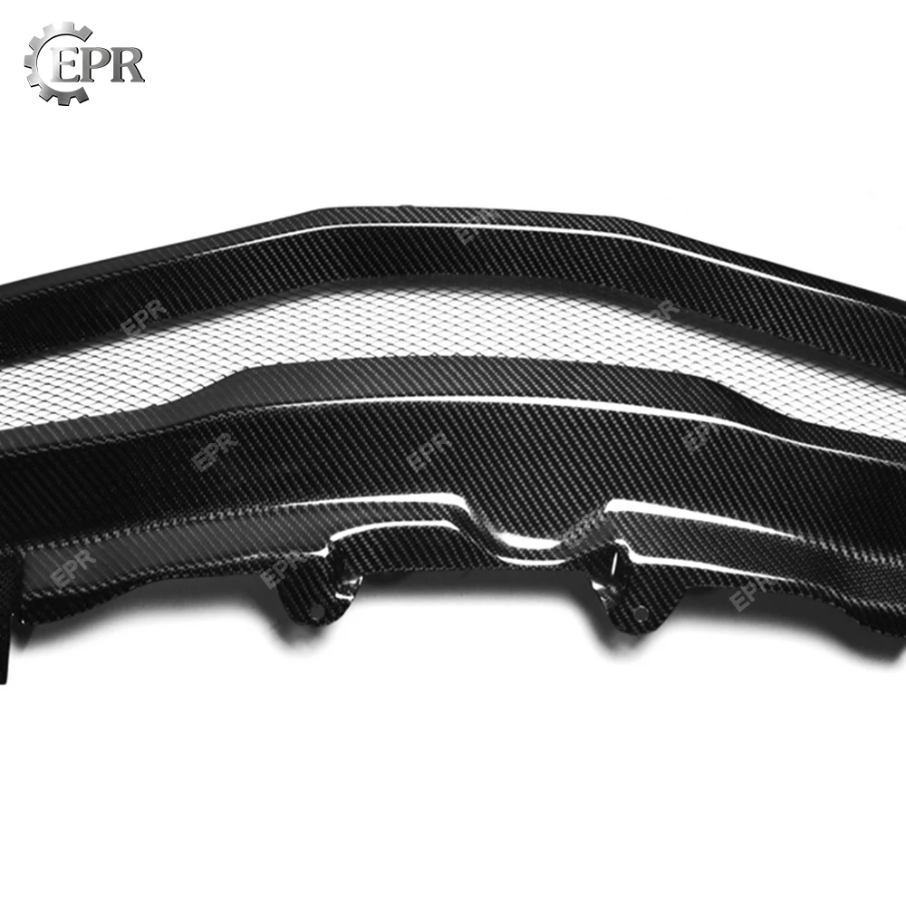 carbon bumper grill for honda civic fn2 type r carbon fiber front grill2007 2011body kit tuning trim part for civic fn2 racing free global shipping