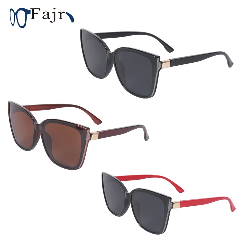 Женские солнцезащитные очки кошачий глаз винтажные черные с линзами роскошные