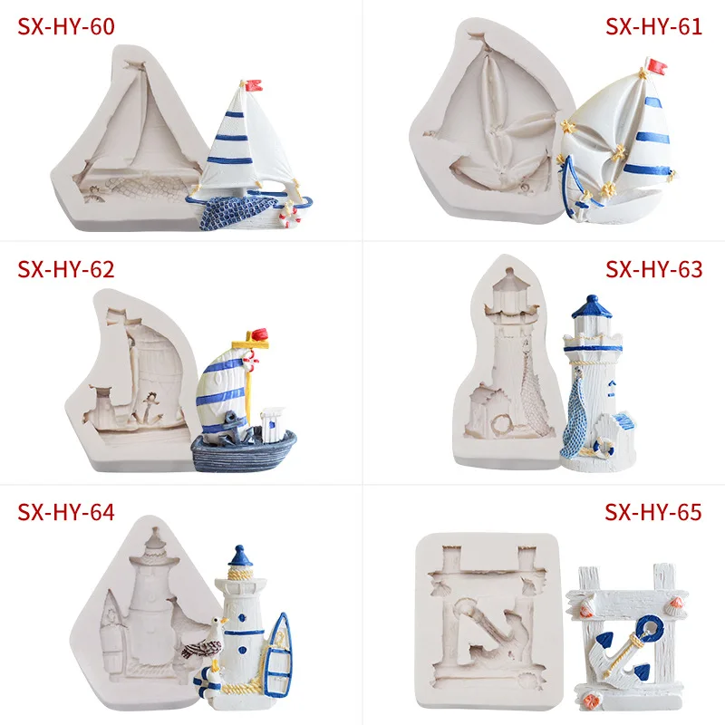 Военно-морской флот тема силиконовые Форма для тортов фондана пресс-форм