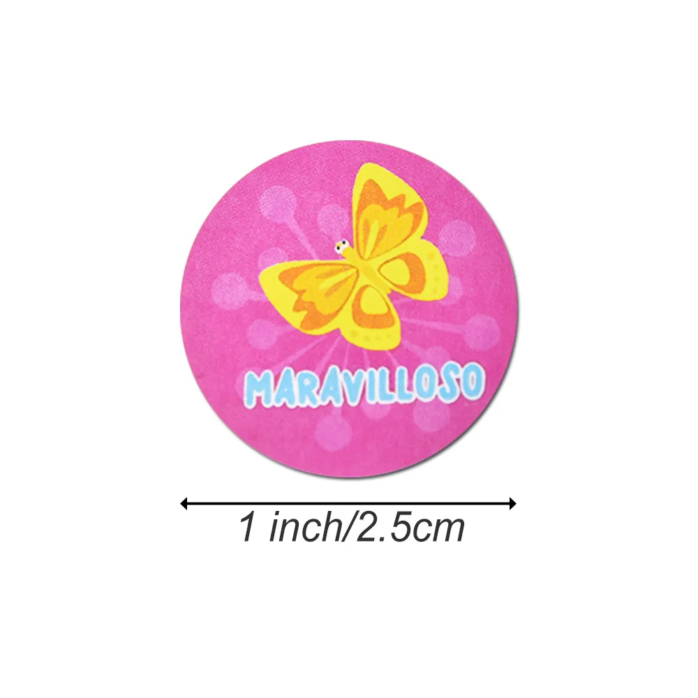 Пособия по испанскому языку Животные мультфильм Стикеры Размер s для детей