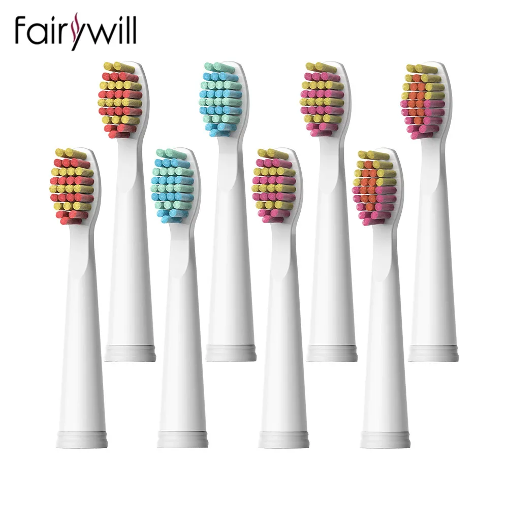 Fairywill 4pcs 8pcs Electric Toothbrush Heads Automatic Tooth Brush Replacement Heads For FW-507 FW-508 FW-917 FW-959 FW-551