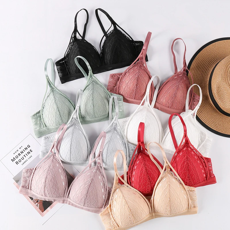 

Бюстгальтер кружевной Женский, с глубоким V-образным вырезом и пуш-ап