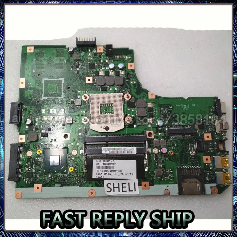 Новая материнская плата SHELI для ASUS K55A U57A K55VD REV3.0 60 N89MB1301 31KJBMB0000 A3E|Материнские платы|