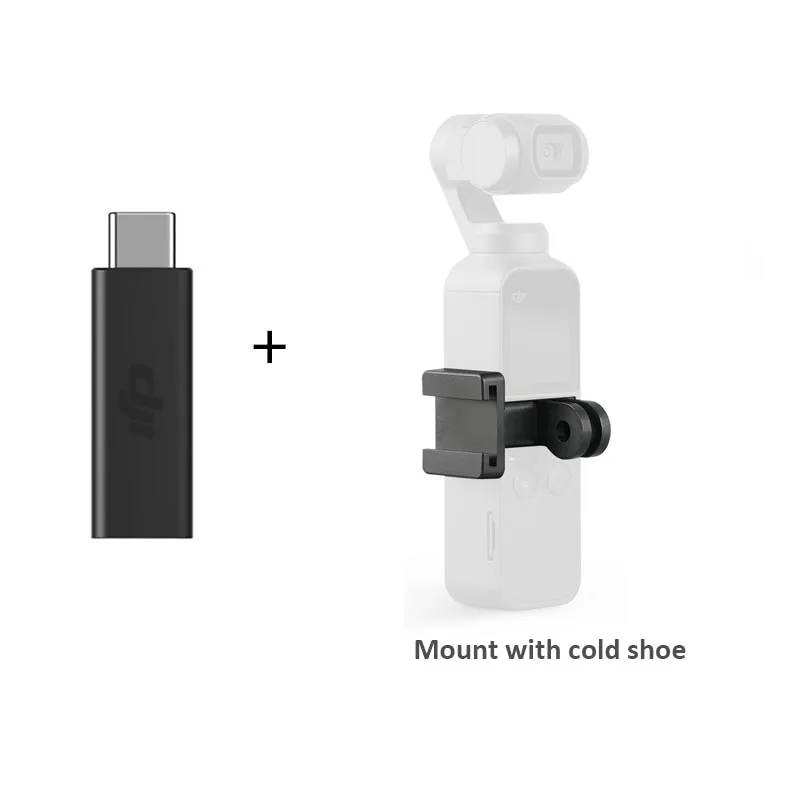 add PGY Mount Для оригинального DJI Osmo карманного микрофона адаптер 3,5 мм поддерживает внешний 3,5 мм крепление для микрофона разъем TRS DJI Osmo карманные аксессуары - Цвет: add PGY Mount