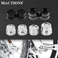 motorcycle front rear axle cap nut cover aluminum blackchrome 2pcs4pcs for harley touring dyna sportster street bob street 500