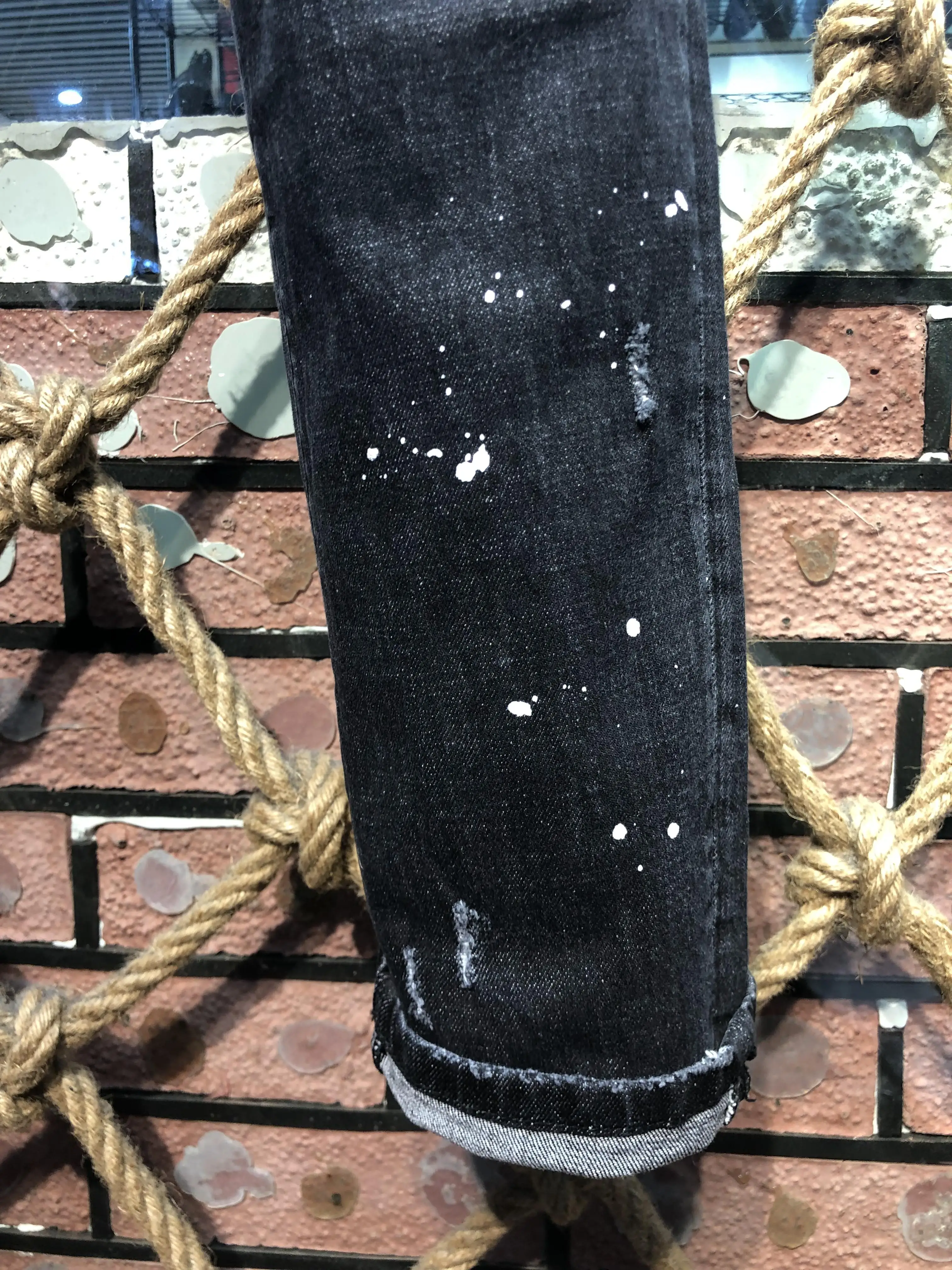 DSENQI Новые мужские джинсы Рваные для DSQ брюки Верхняя одежда 9603 | Мужская