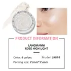 Хайлайтер, 4 цвета, бронзатор, палитра, Мерцающий розовый Сияющий осветлитель для лица, пудра, поддон, косметика, контур, макияж N9B2