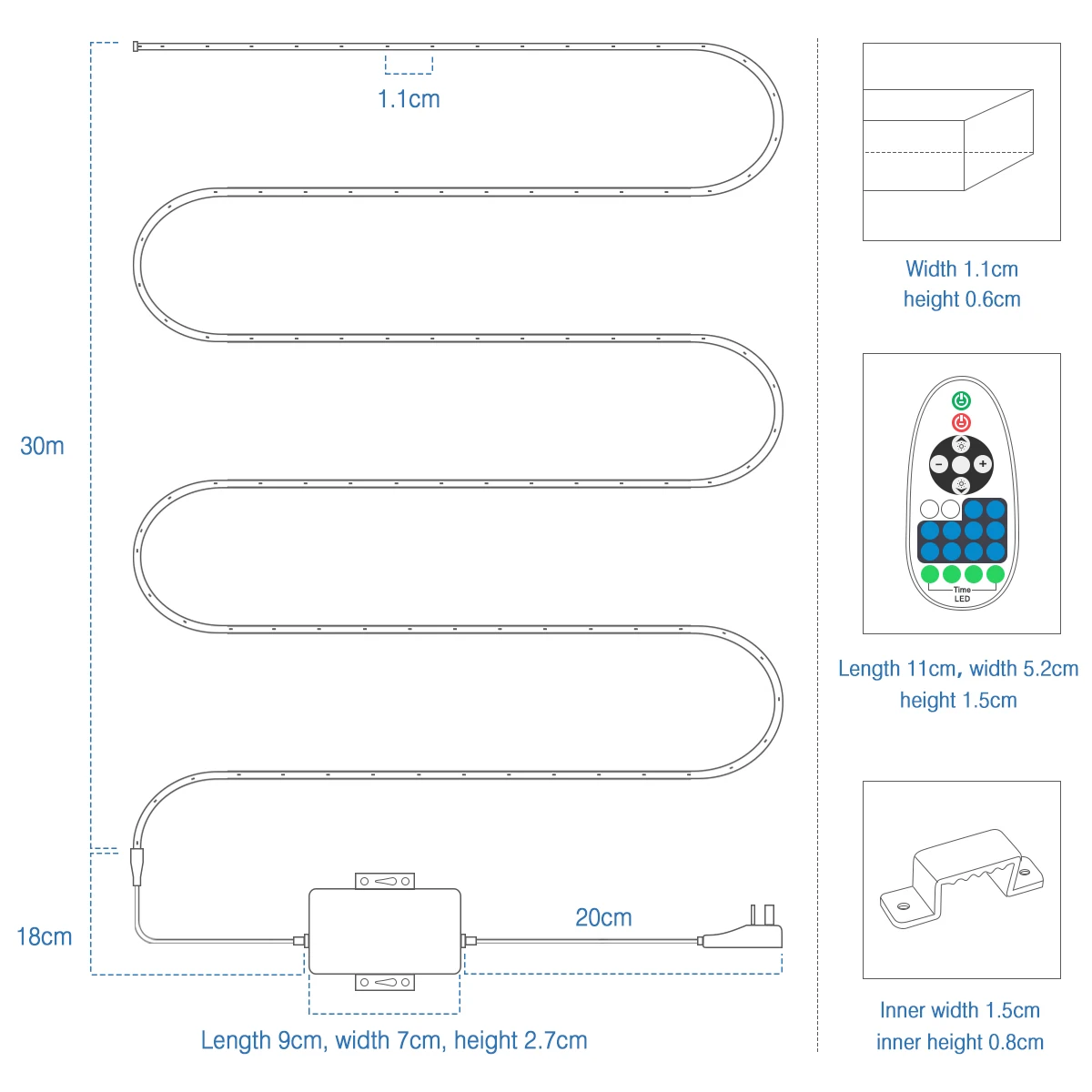 

30 Meter 98.4ft 1181inch 33yard Waterproof 220V 240V Diode Cold White Felxible Ribbon Led Light Striped Lamp Lights Bar Tape
