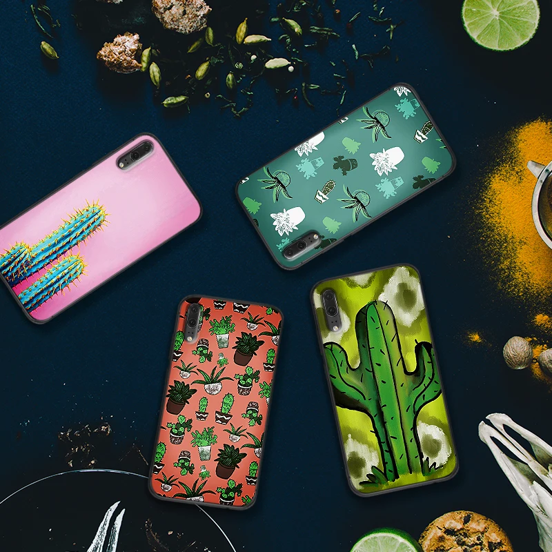 Кактуса для huawei Y6 Y7 Y9 Prime 2019 Коврики 10 20 Pro Nova2 3 4 Lite Nova 2i 3i 5i защитный корпус