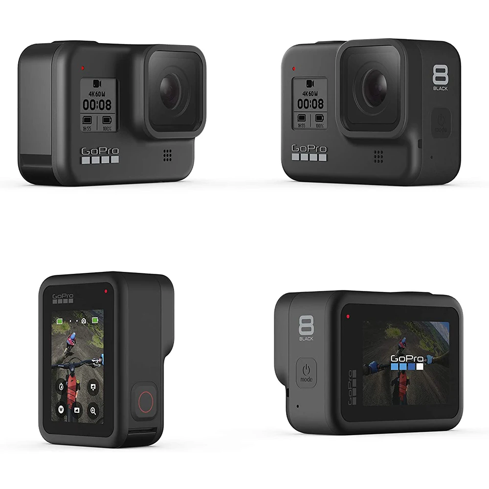 للبيع GoPro HERO 8 أسود مقاوم للماء عمل كاميرا تعمل باللمس 4K الترا HD فيديو 12MP صور 1080p بث مباشر الرياضة الاستقرار