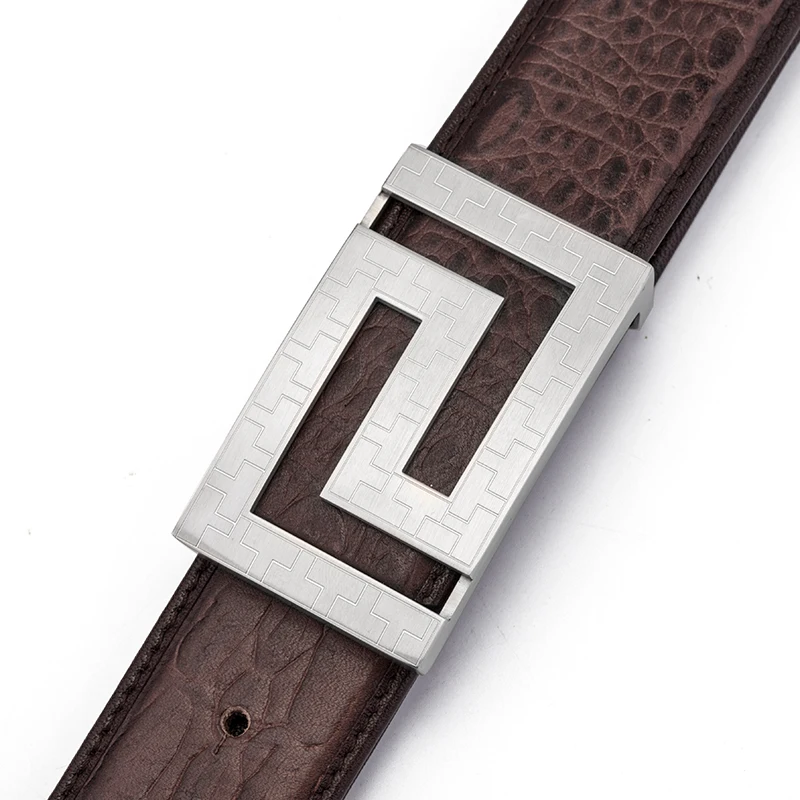High quality 100% leather belt for men luxury strap male belts men's boy Designer Brand Original Natural Cowskin fashion | Аксессуары