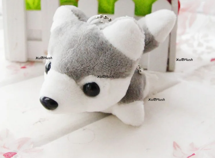 color 7-10 см. Cutel Husky Dog плюшевые мягкие игрушки, детский подарок собака плюшевая игрушка брелок для ключей кукла - Цвет: color
