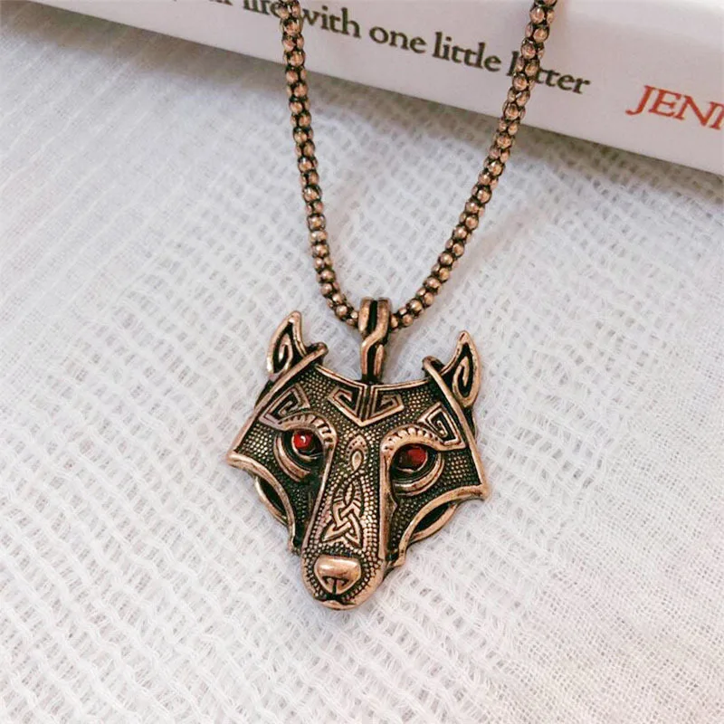 Винтажное ювелирное ожерелье с подвеской в стиле норвежских викингов головой