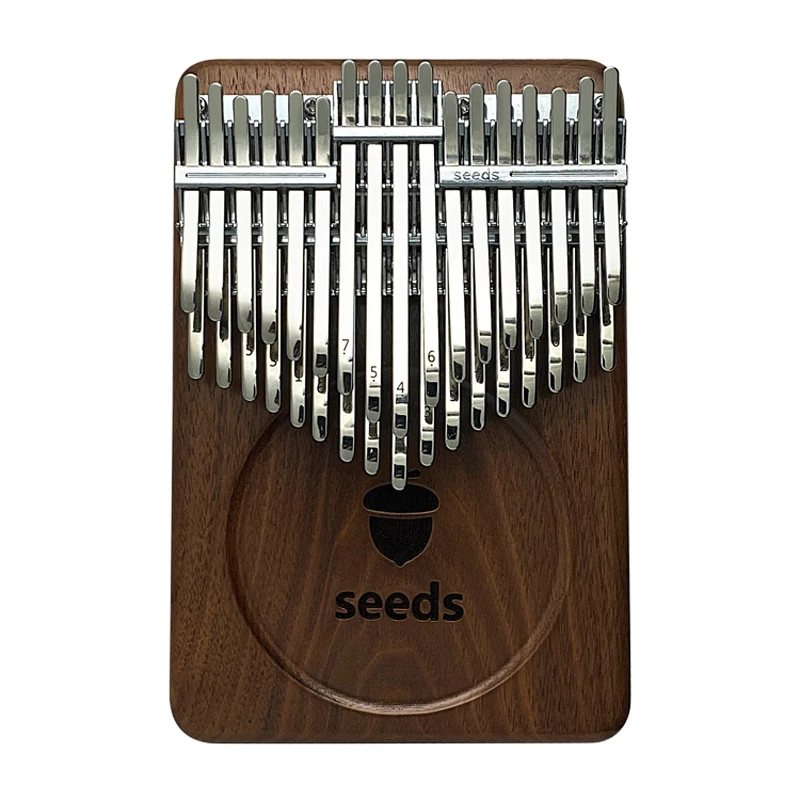 Seeds Double Layer Kalimba 34 Key Flat Board Solid Wood Keyboards Thumb Piano Innovation Musical Instruments Set