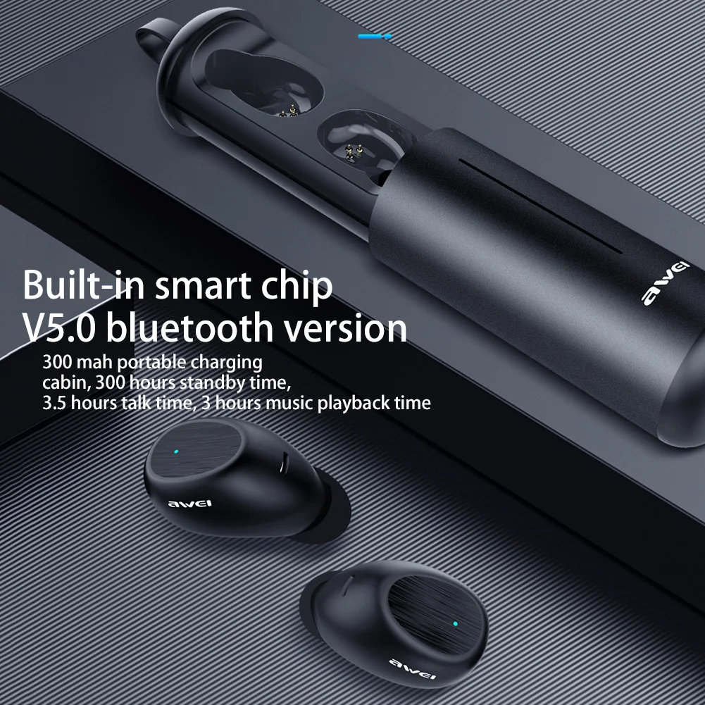 Наушники вкладыши AWEI T55 Bluetooth наушники 5 0 качество звука Hi Fi с микрофоном