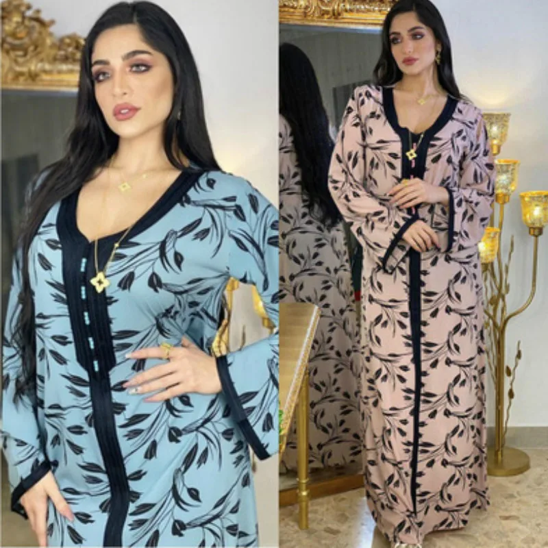 Eid Mubarak Kaftan Abaya Дубай Турция арабское мусульманское платье ислам одежда платья
