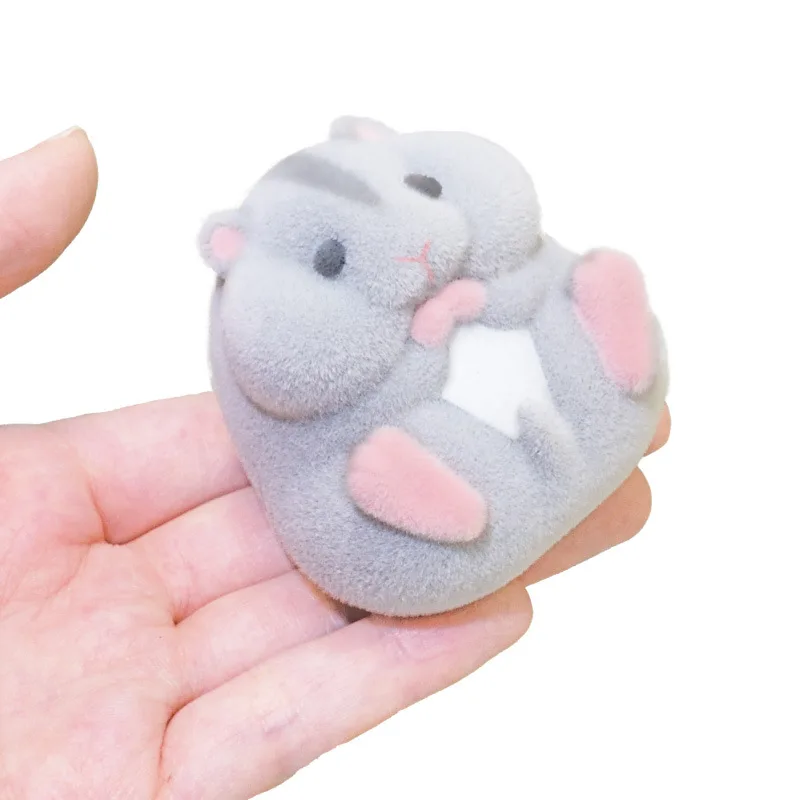 

Genuine Original Capsule Toys Cute Kawaii Fatty Milky Soft Hamster Flocking Plush Dolls Squeeze Stress Relief Gashapon Toys 1pcs