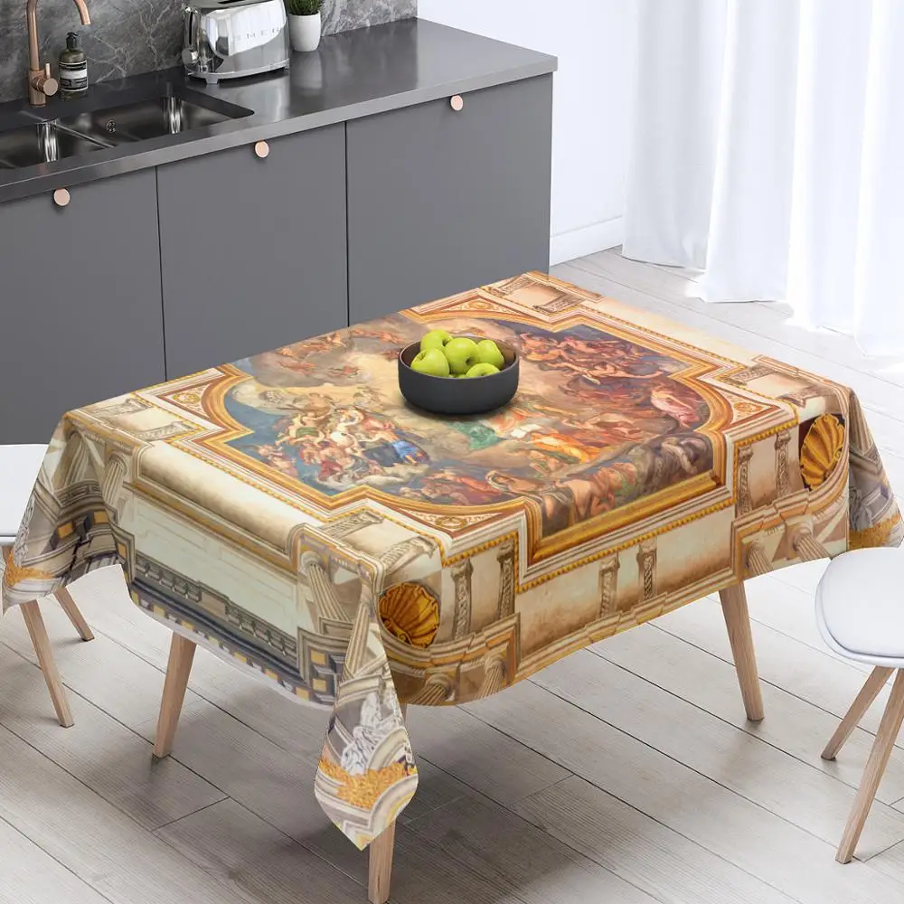 Скатерть тропических рисунок банановых листьев Водонепроницаемый и