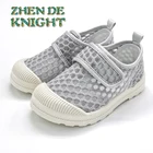 Кроссовки детские из дышащей сетчатой ткани, летняя спортивная обувь для мальчиков и девочек, повседневные кеды, карамельные цвета, 21-32