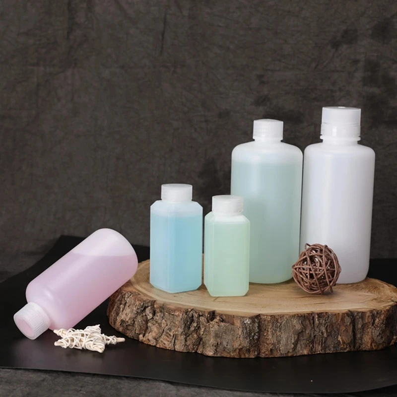 

High Quality 1000ML Round Plastic Bottle with Lid HDPE Material Refillable Packing Containers 10PCS/lot