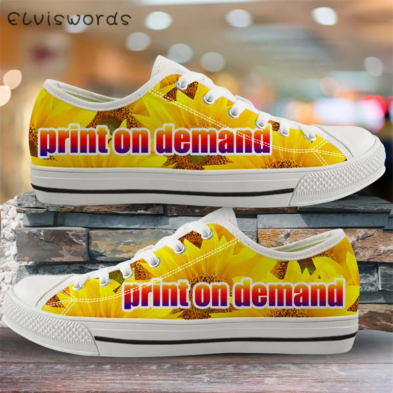 ELVISWORDS Retro Skull Flower Rose 3D Print Women Shoes Punk Style Canvas Vulcanized Shoes for Woman Brand Designer Flat Shoes