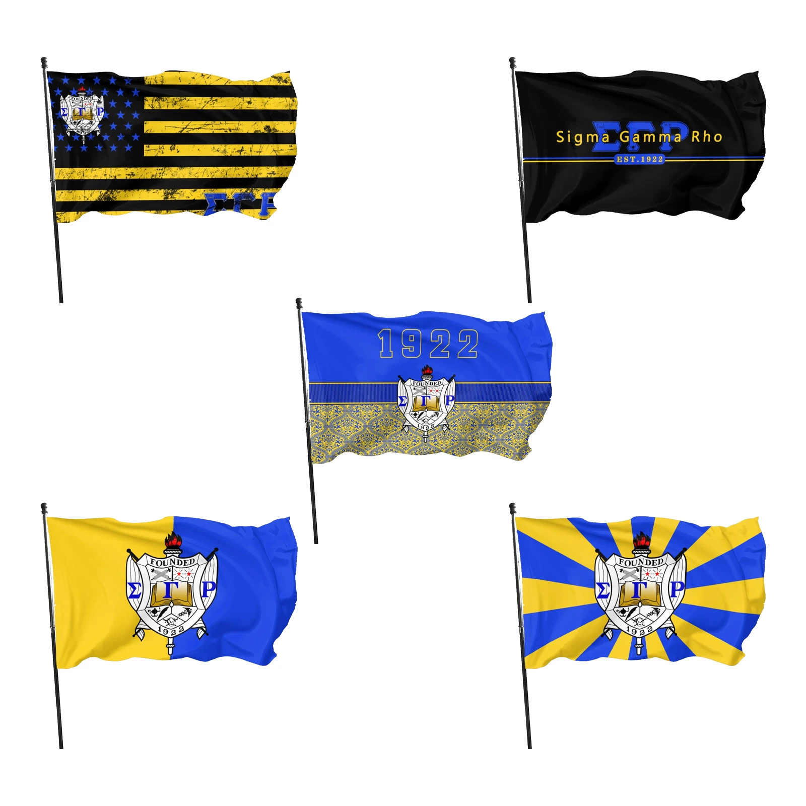 Sigma Gamma Rho 1922 SGR Flag for Home Party Garden Indoor Outdoor Flags Decoration Banner