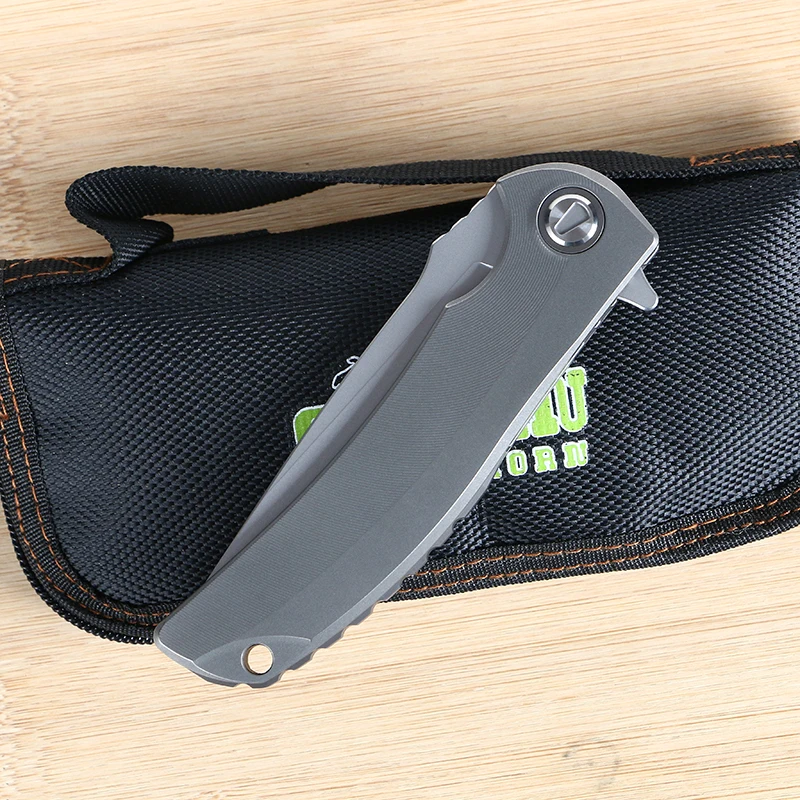 Нож Green thorn overkill fin быстрооткрывающийся лезвие D2 ручка из титанового сплава для