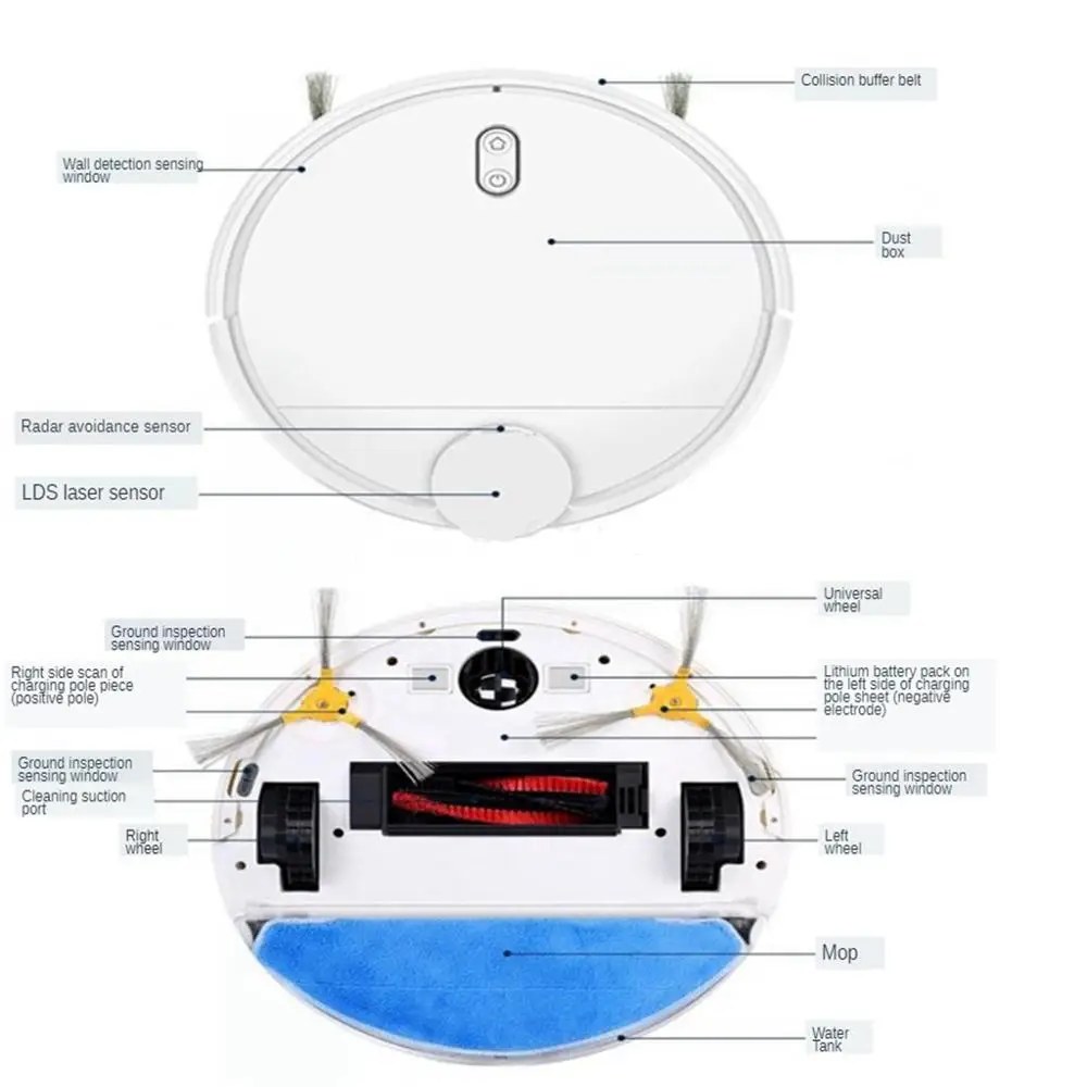 Preise Lovoski Smart Roboter Staubsauger Automatische Wischen Kehr Navigation APP Control LDS Lidar Sensor Reiniger Für Home Office