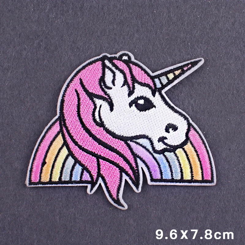 Мультфильм животных нашивки в форме единорога жар-клейкая одежда вышитые патчи