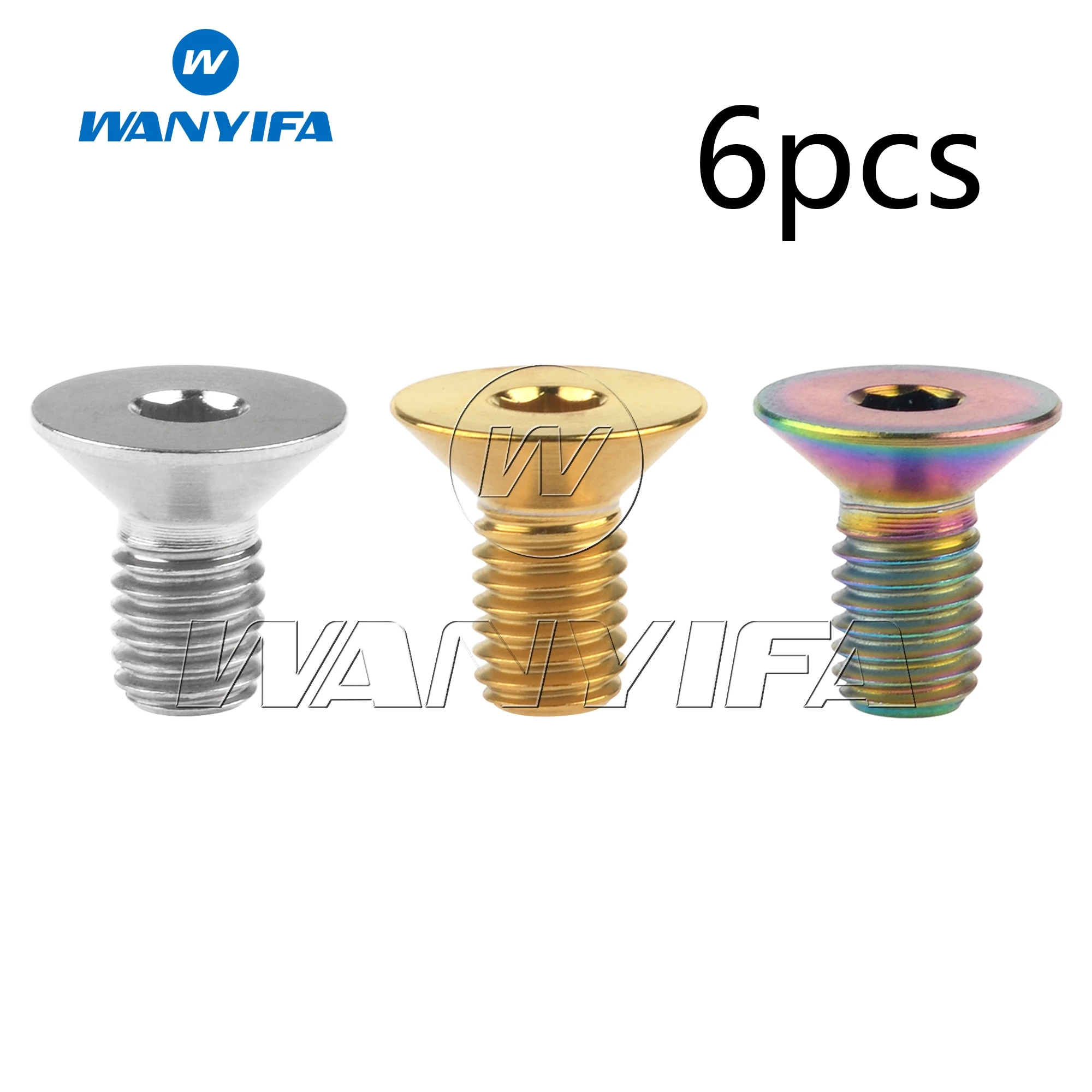 Болт с шестигранной головкой wanifa M5 x10mm из титана Ti золотого цвета радуги 6 шт.|screw