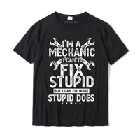 im a mechanic i cant fix stupid funny mechanic humor gift t shirt cool classic tops shirt fashion cotton men tshirts