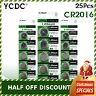 YCDC dl2016 kcr2016 cr2016 lm2016 br2016 3 В литиевая батарейка для монет 25 шт. для игрушек, калькуляторов, камер, часов, часов