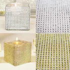 32 ряда, 2,5 мм, пластиковая сетка с покрытием, цветные блестящие стразы, регулируемая цепочка, сделай сам, швейное украшение, одежда, шляпы