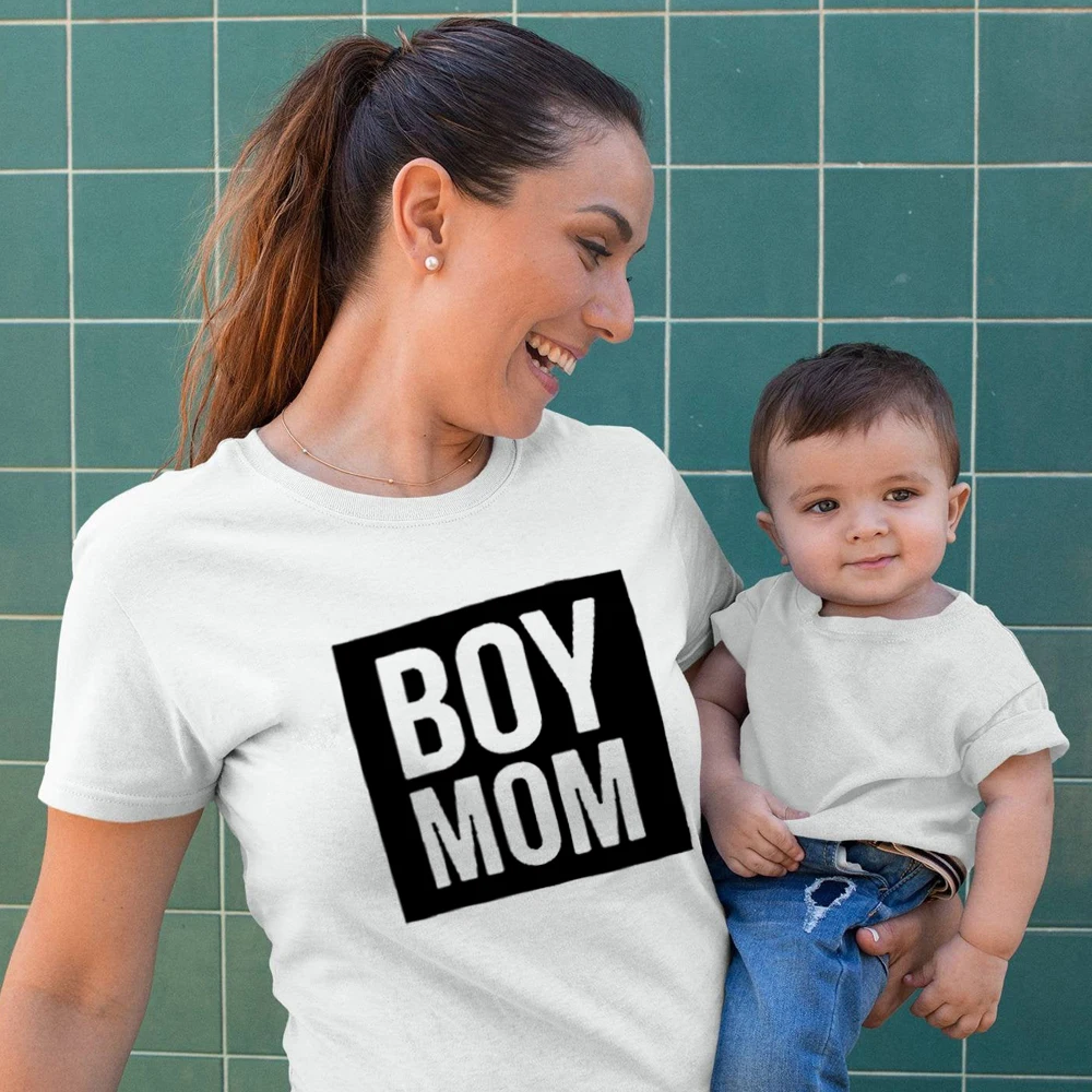 Футболка для мальчиков и мам хипстерский Топ подарка на день матери женская