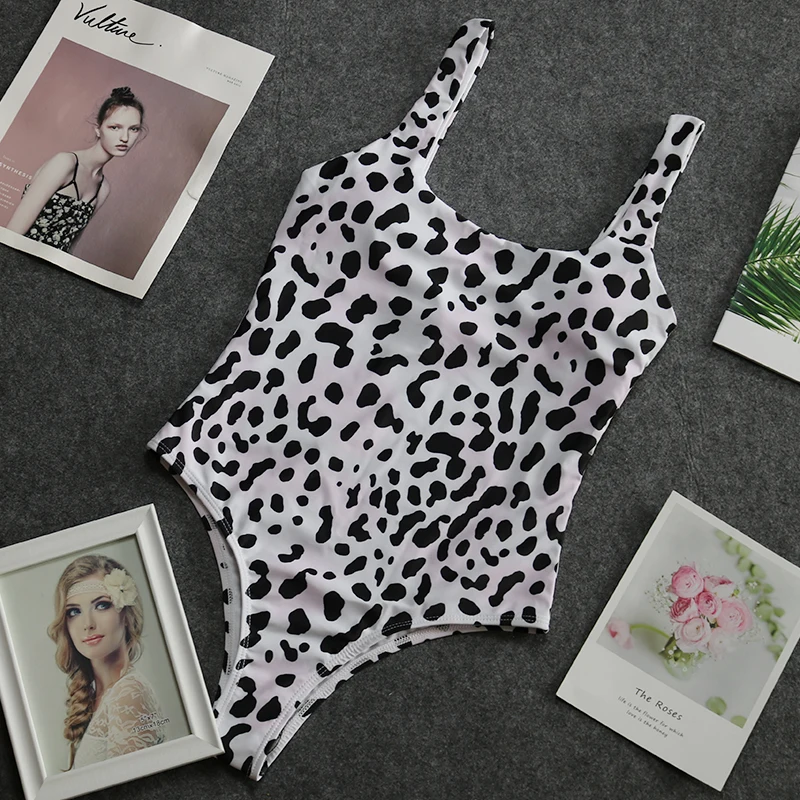 Женский купальник из змеиной кожи цельный леопардовый с принтом купальный