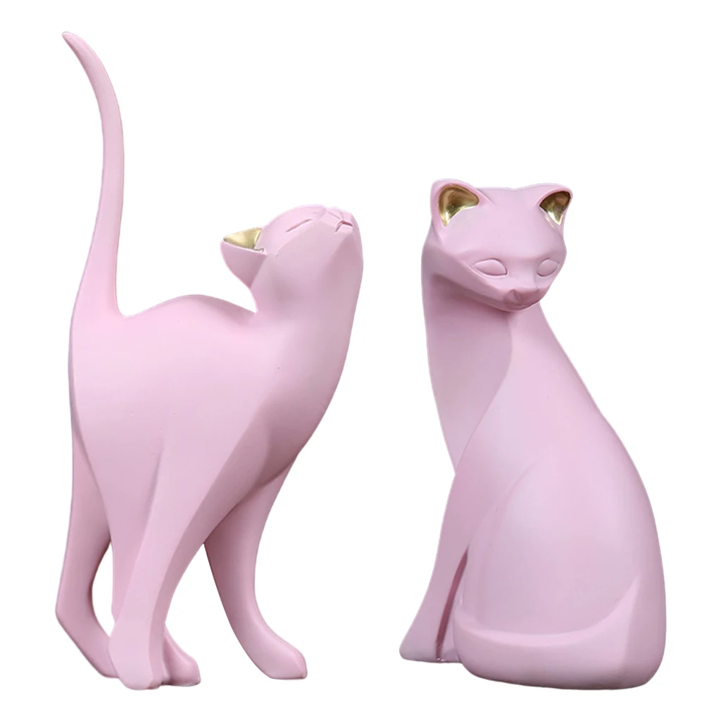 

Статуя кота прекрасные фигурки, винный ТВ-шкаф, прикроватная скульптура для спальни, декор для комнаты, ужина, дома, офиса, свадебные подарки