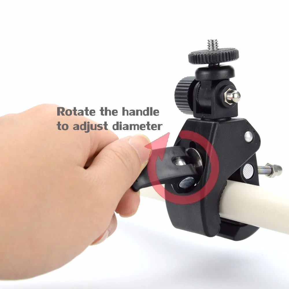 Зажим для крепления камеры на руль и подседельный штырь + Адаптер GoPro Hero 8/7/6/5/4/3/3 2/1