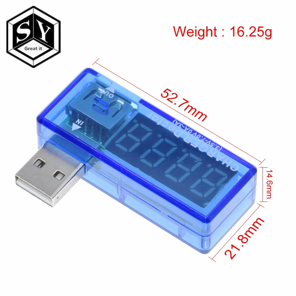Цифровой USB тестер напряжения для мобильных устройств измеритель и силы тока