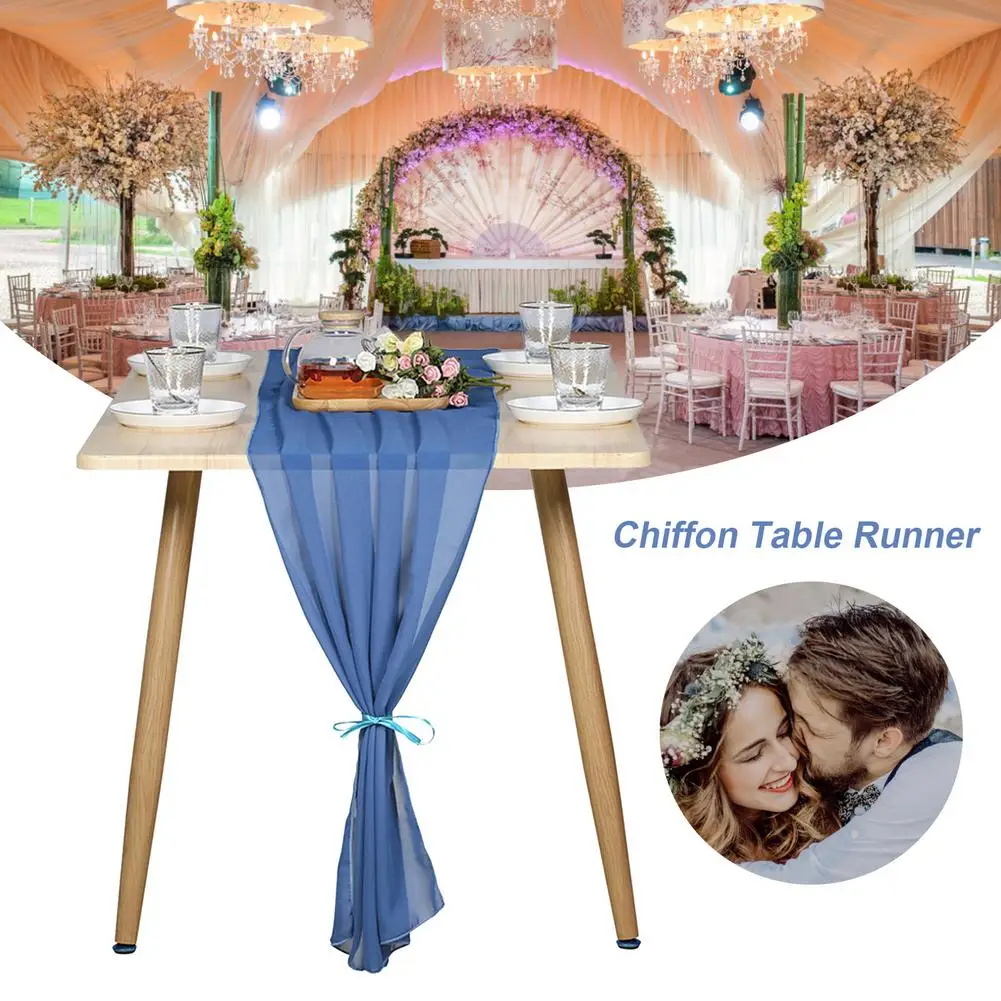 

Шифоновая скатерть, мягкая элегантная Декоративная скатерть для свадебных банкетов, Свадебный домашний стол