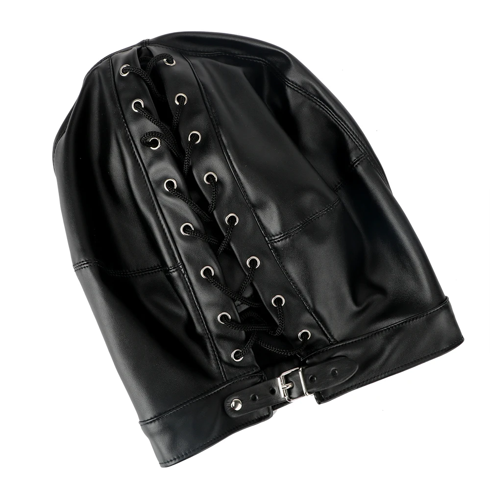 Голову капюшон Фетиш маска эротические полностью закрытый корпус с двумя