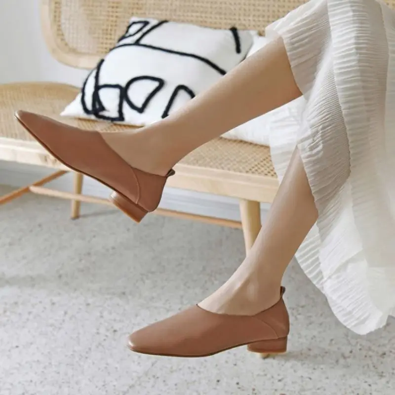 

Rizabina Women Flats Shoes Genuine Leather Fashion Spring Shoes Woman New Arrival Casual Daily Office Lady Footwear Size 34-39