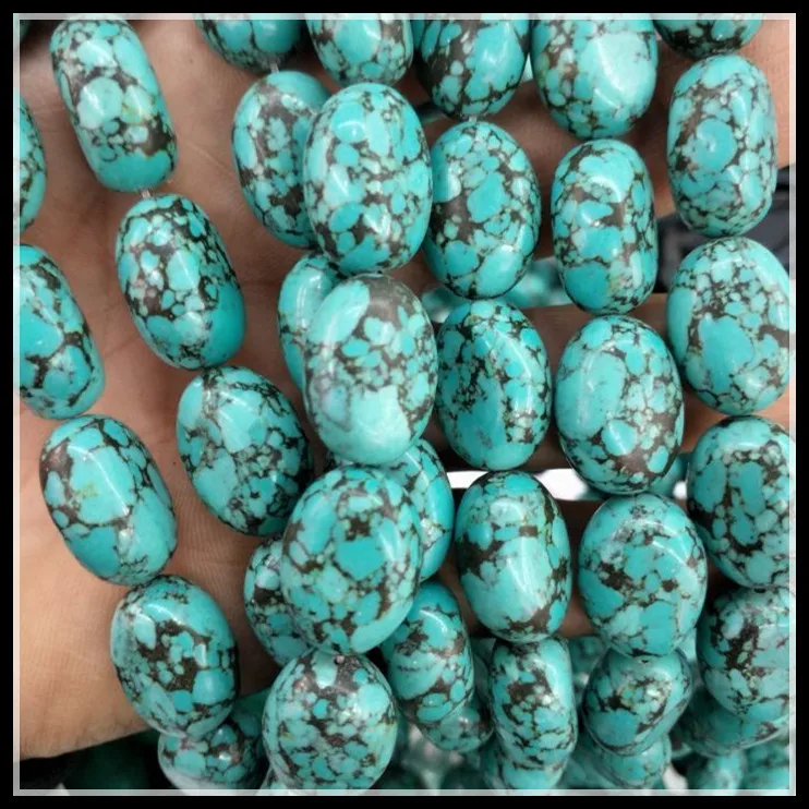 

21pcs nature gem stone blue stone beads strings egg shape for women bracelets making diy beads accessories top selling items