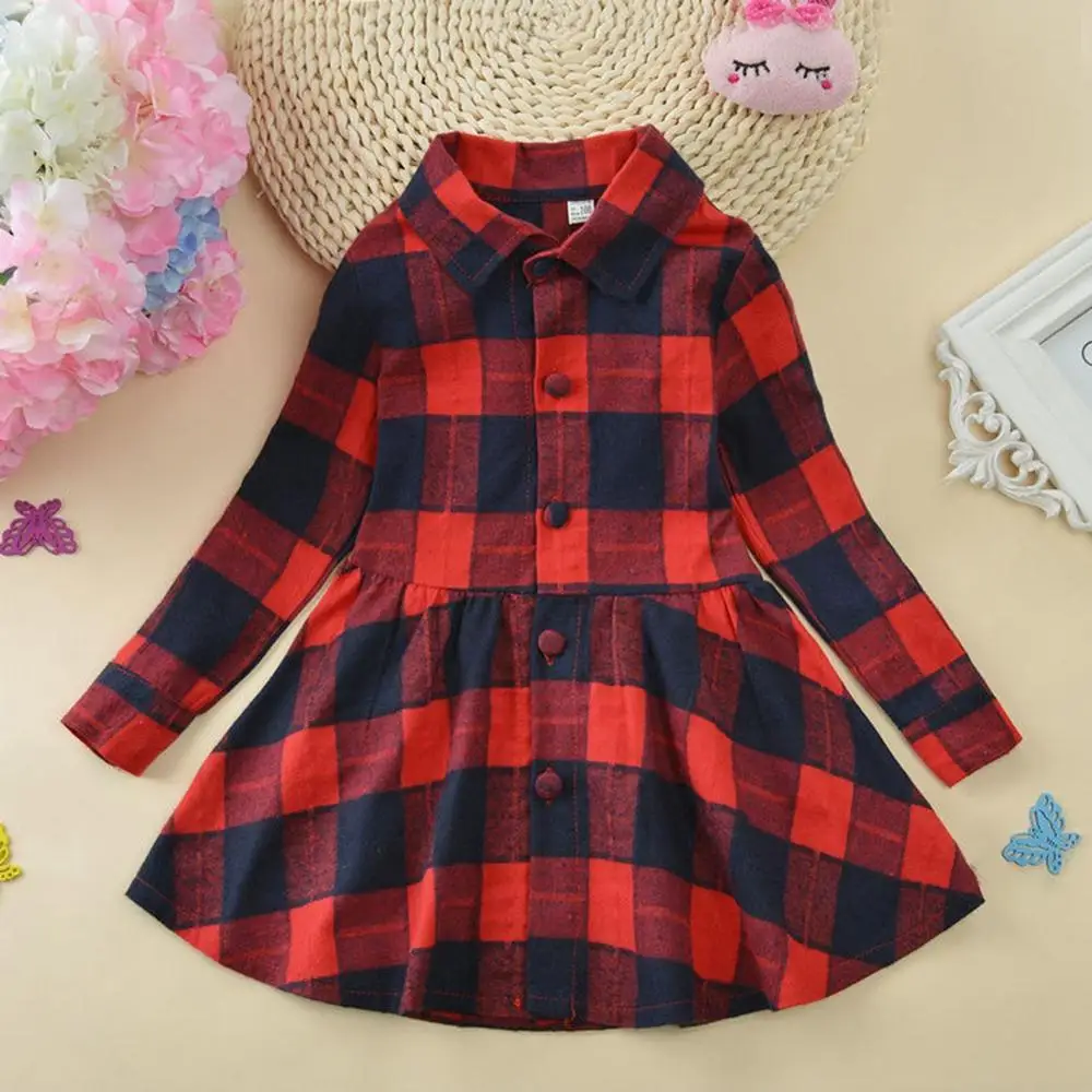 3-13Y Girls Dresses Kids Autumn Plaid Dress for Toddler Baby Winter Velvet Children Outfits Princess Party | Детская одежда и