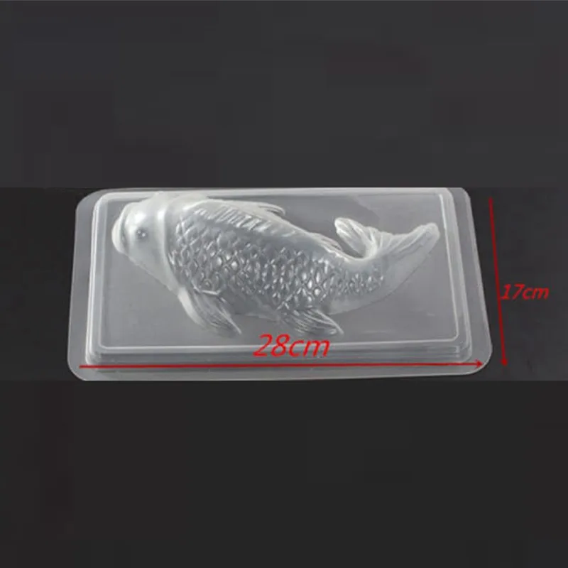M Новые 3D формы рыбы Koi пластиковые формы для шоколада и желе формы DIY формы большие средние и маленькие размеры инструменты для выпечки украшения - Цвет: M