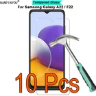 10 шт.лот для Samsung Galaxy A22 5G SC-56B  4G  F22 9H, твердость 2.5D, закаленное стекло, защитная пленка для экрана