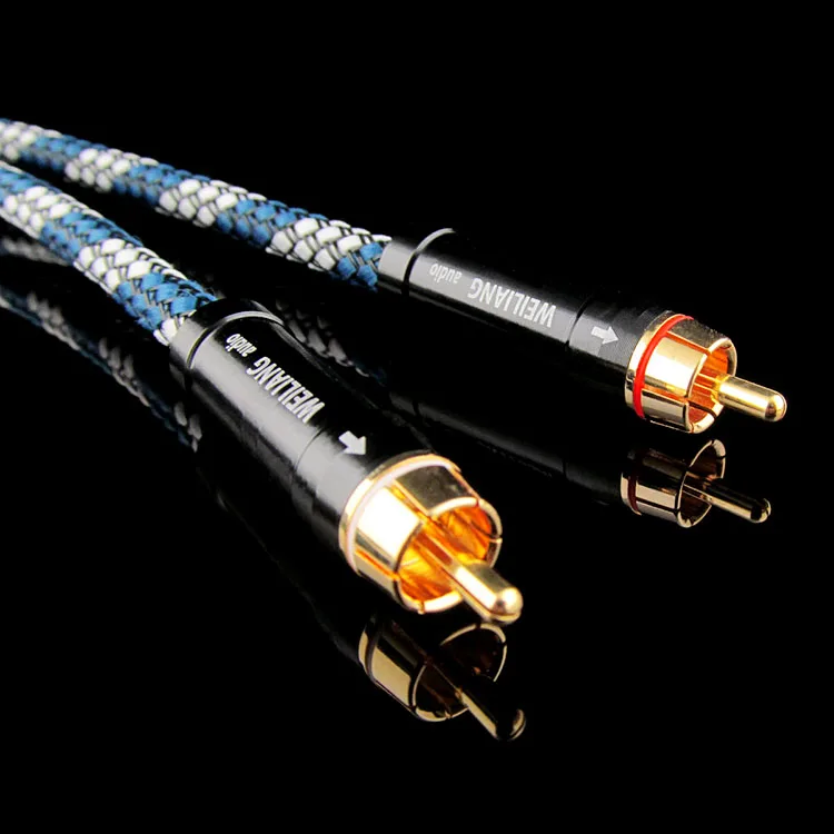 Настольный аудиосигнальный кабель RCA 5N из бескислородной меди с высокой