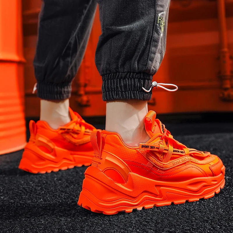 

New Trend Men Casual Sneakers 2021 Summer Fashion Brand Men Chunky Shoes Sports Shoes Comfortable Male Tennis Man Dad Shoes