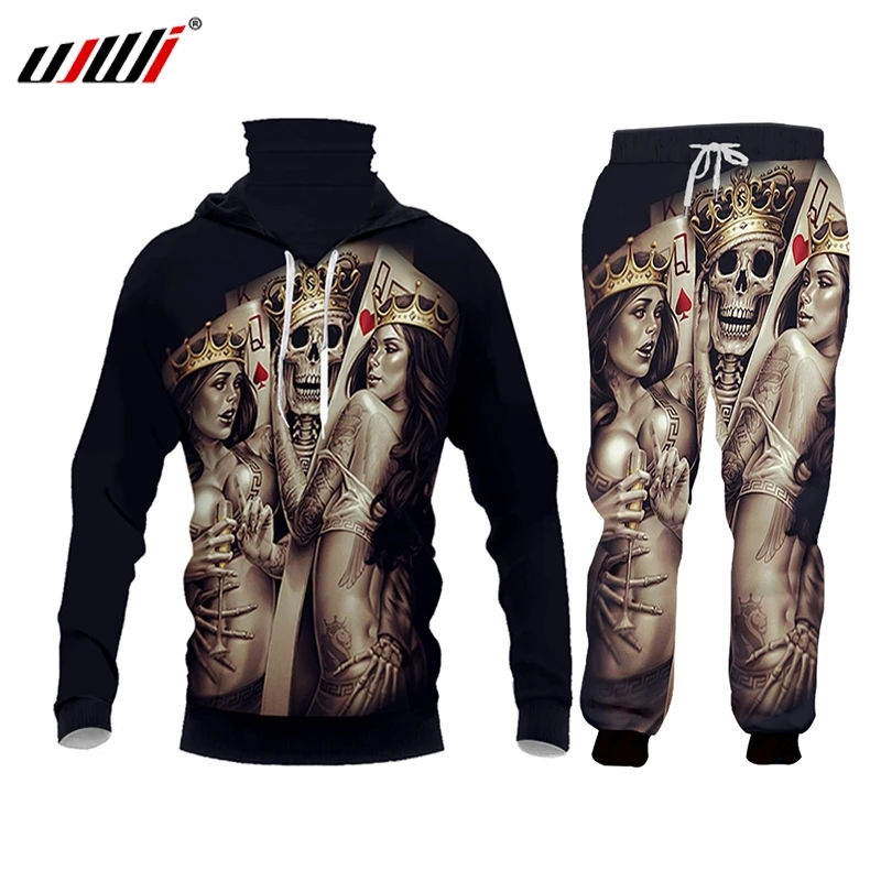 Спортивная одежда UJWI 2020 мужской комплект из двух предметов костюм с воротником