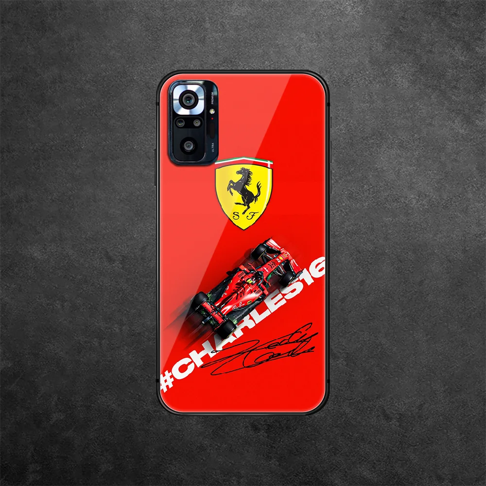

Supercar Ferrari Luxury Car Tempered Glass Phone Case Cover For Xiaomi Redmi Note 7 8 9 10 A C T S Pro K 30 40 Pretty Fashion